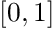 $[0, 1]$