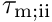 $\tau_{\mathrm{m}; \mathrm{ii}}$
