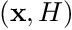 $(\mathbf{x}, H)$